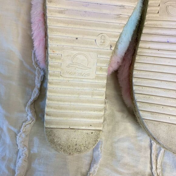 Women's Maui Island (9) Platform Slip on Fluffy Sandal Cotton Candy Funky - Picture 5 of 6